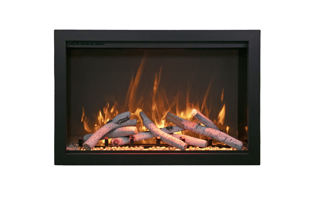 Amantii Traditional Bespoke 48 electric fireplace insert, front detail view