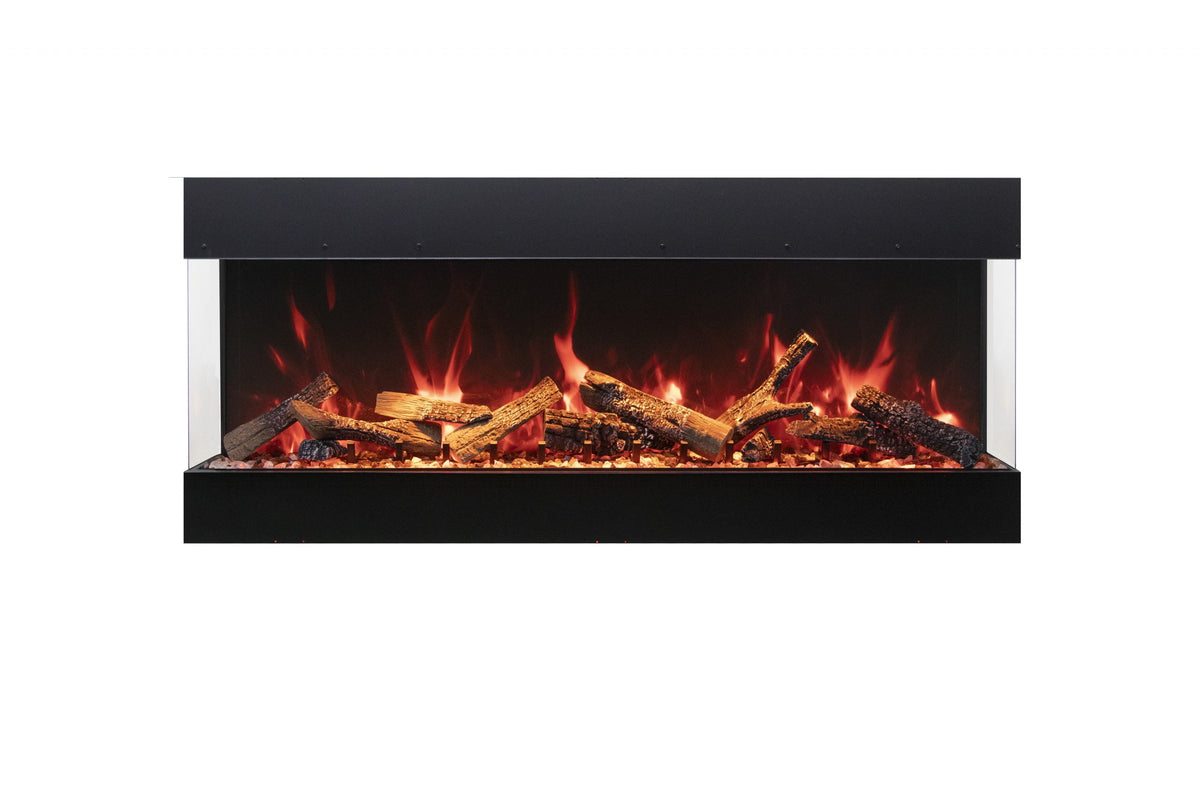 Amantii Tru View Bespoke 65 electric fireplace, front detail view