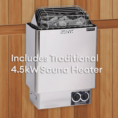 Finnmark FD-5 included Harvia KIP 4.5 kW traditional sauna heater