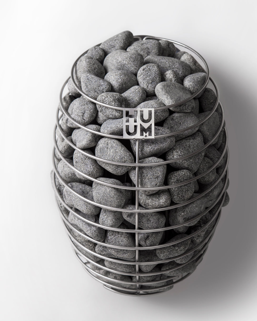 HUUM DROP 7.5 kW electric sauna heater, front view with stones