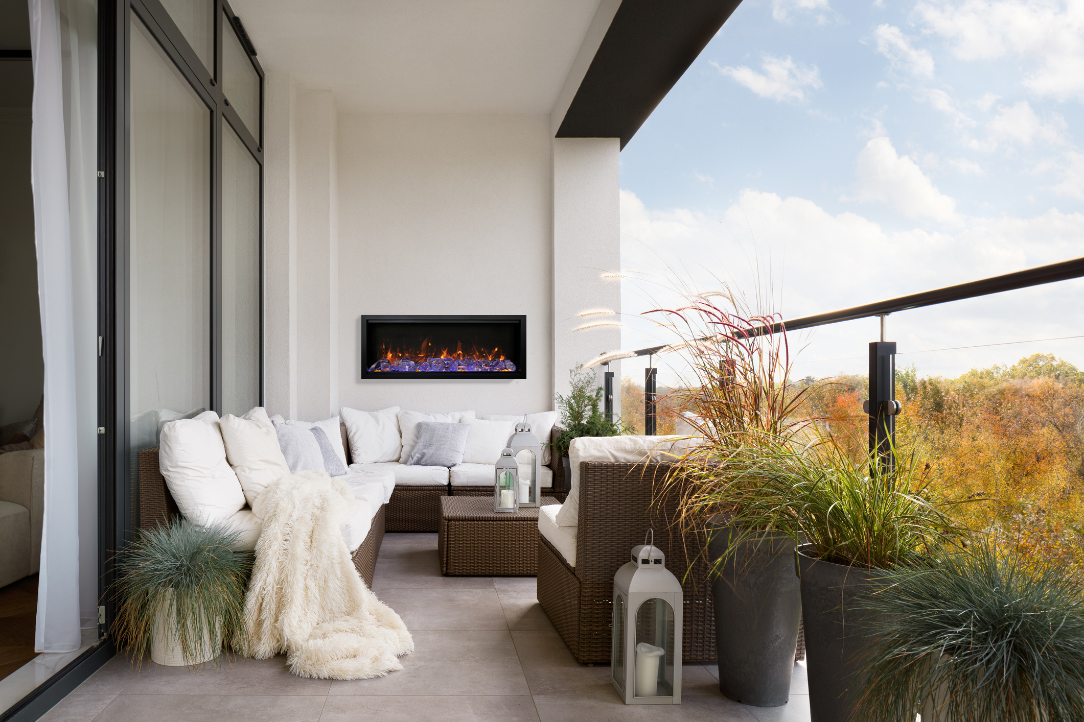 Amantii Symmetry Extra Tall Lumina 60" Electric Fireplace