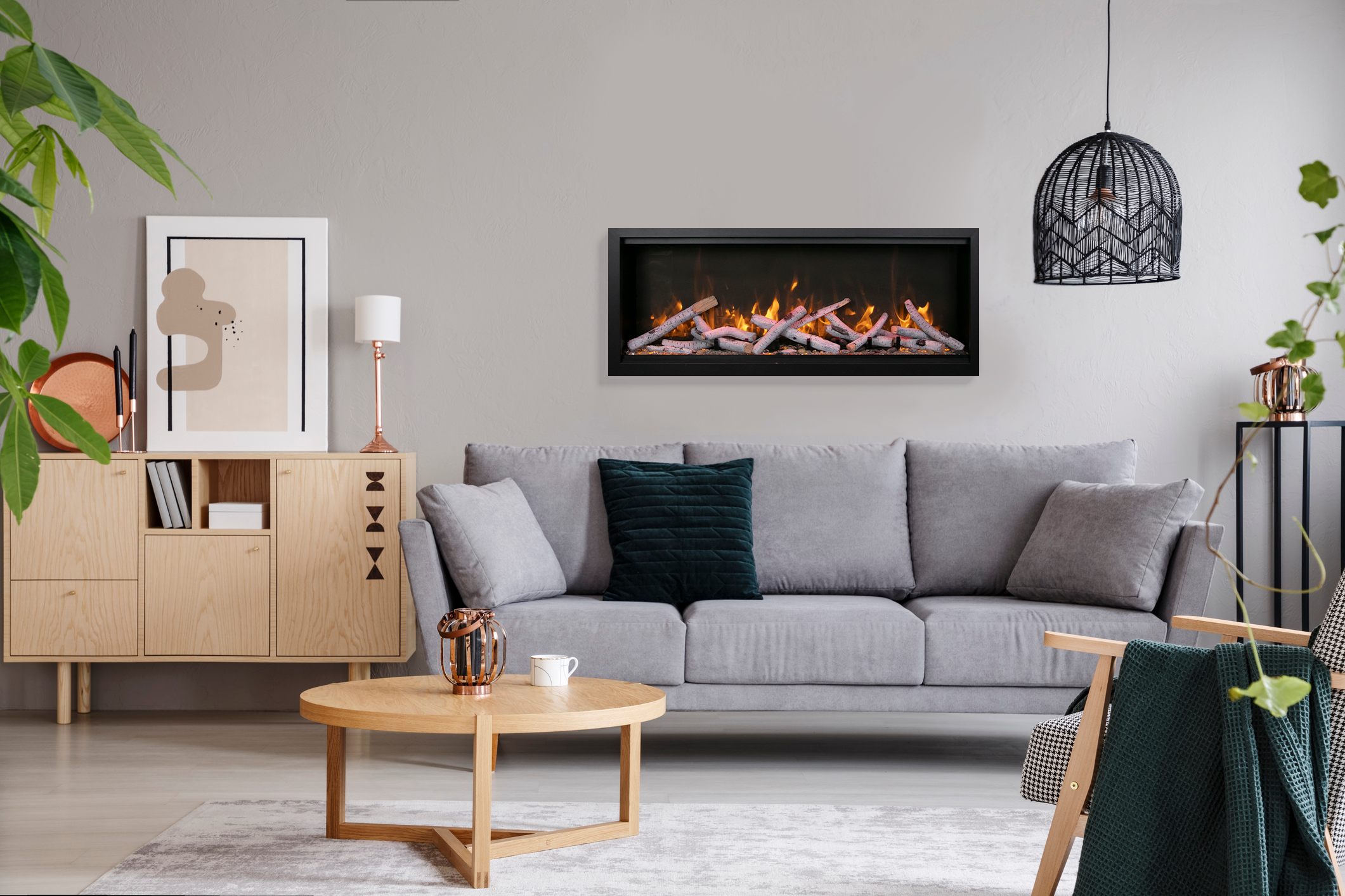Amantii Symmetry Extra Tall Lumina 60" Electric Fireplace