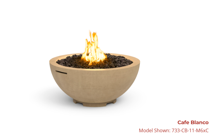 American Fyre Designs 32" Round Concrete Gas Fire Bowl