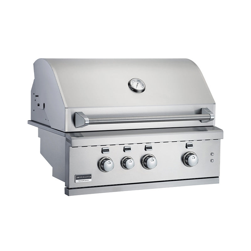 Broilmaster G-Series 34" Built-in Natural Gas Grill 3 Burner, Rear IR Burner, LED Control Knobs