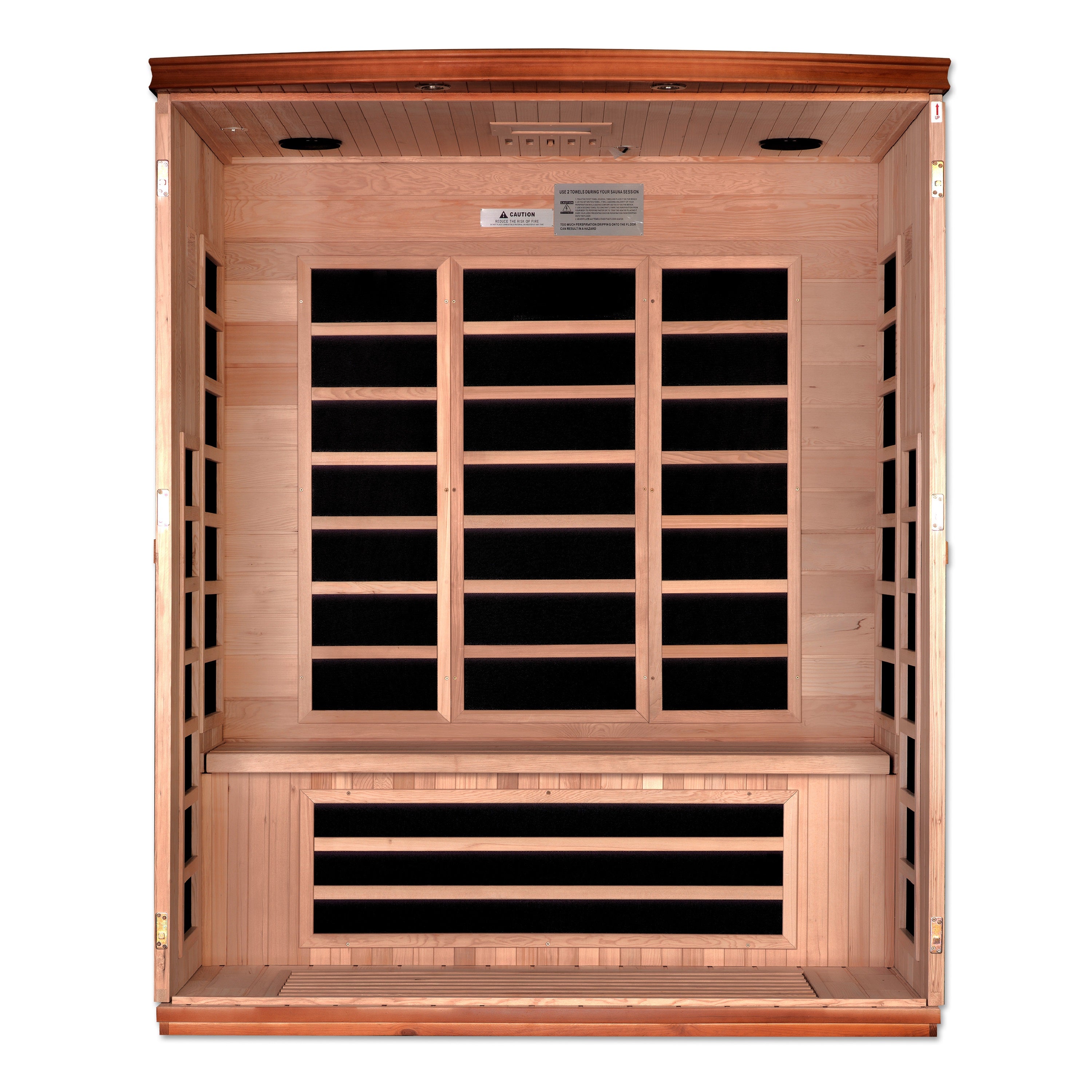 Golden Designs Dynamic "Lugano" 3 Person Low EMF Far IR Sauna (DYN-6336-02)