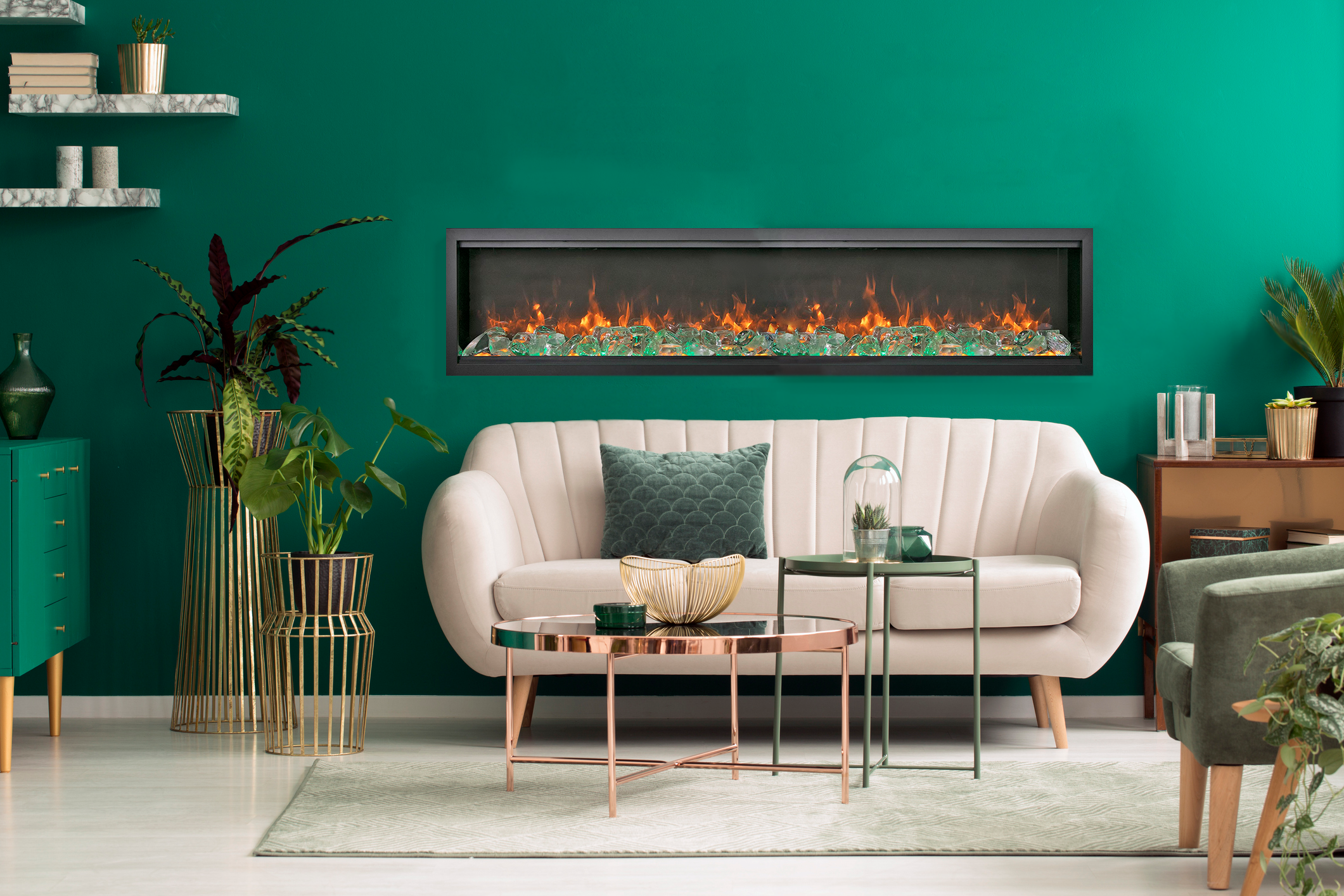 Amantii Symmetry Extra Tall Lumina 60" Electric Fireplace