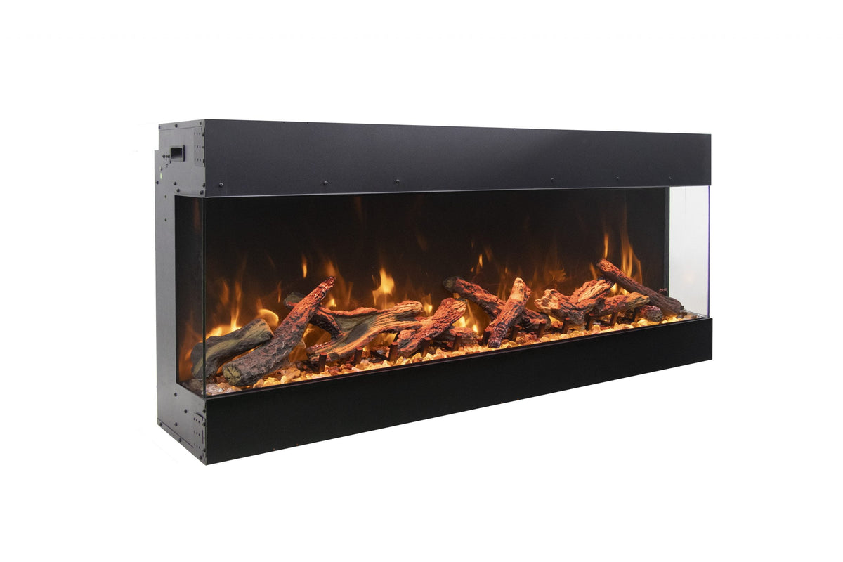 Amantii Tru View Bespoke 65 electric fireplace, three-quarter angle view