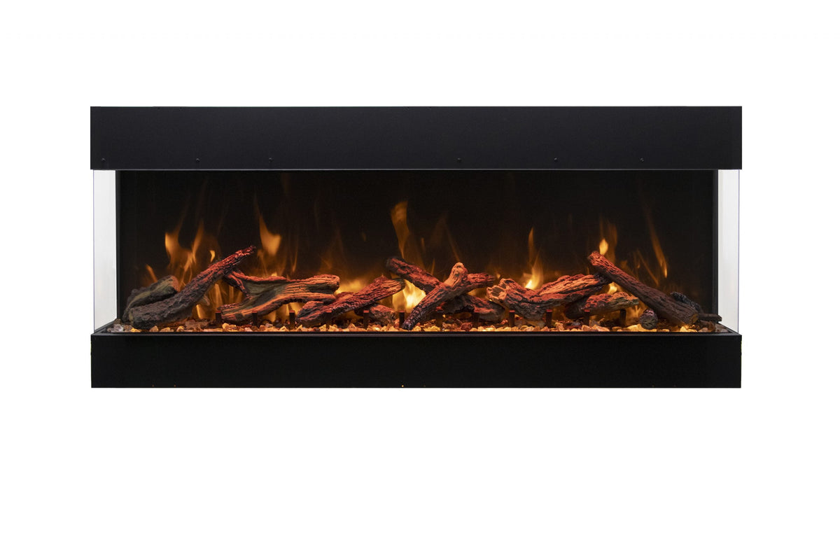 Amantii Tru View Bespoke 65 three-sided electric fireplace, front view