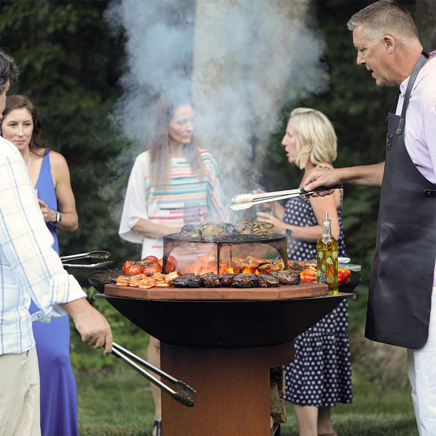 Arteflame Classic 40" Entertainer - Tall Round Base Grill With Storage