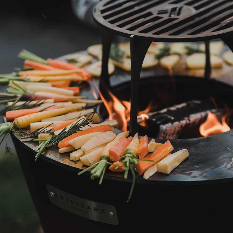 Arteflame Classic 40" Entertainer - Tall Round Base Grill With Storage