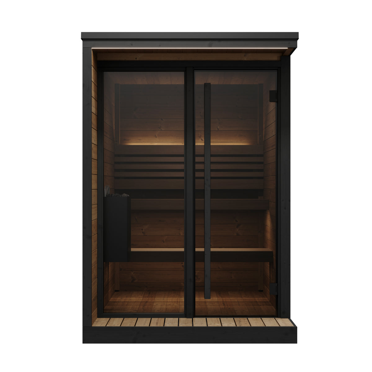SaunaLife GL4 front with glass wall