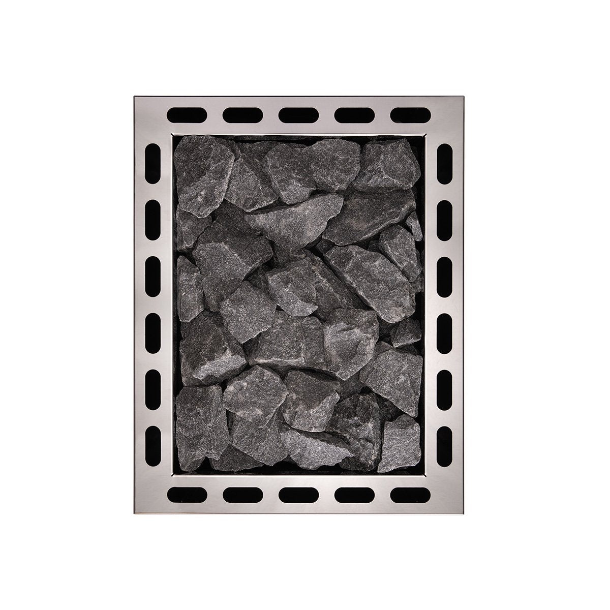 Narvi 30 sauna heater, top stone bed view