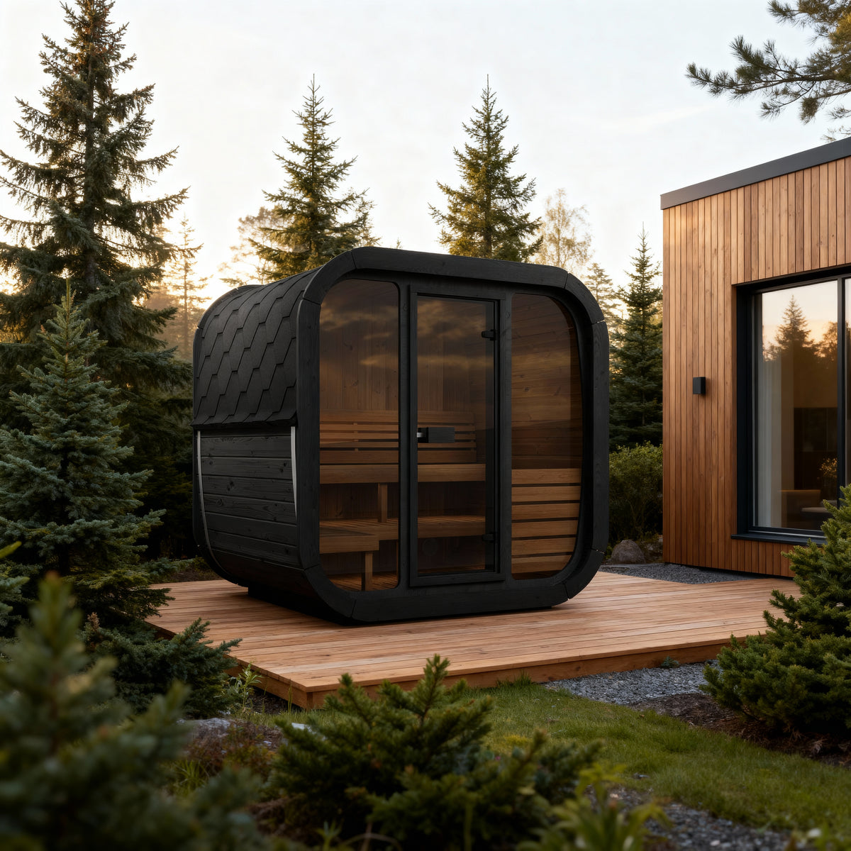 SaunaLife CL5G Outdoor Cube Sauna, Up to 4 Persons