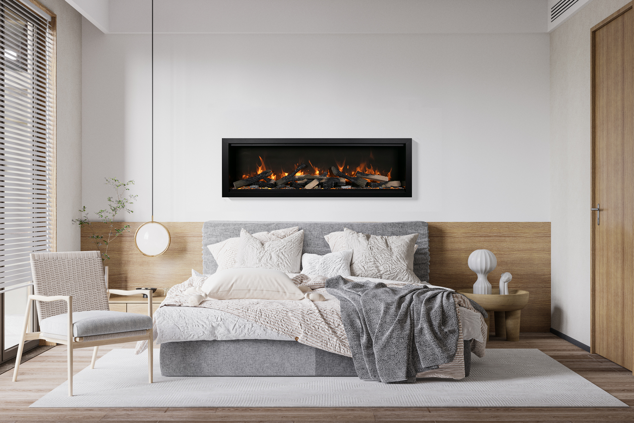 Amantii Symmetry Extra Tall Lumina 60" Electric Fireplace