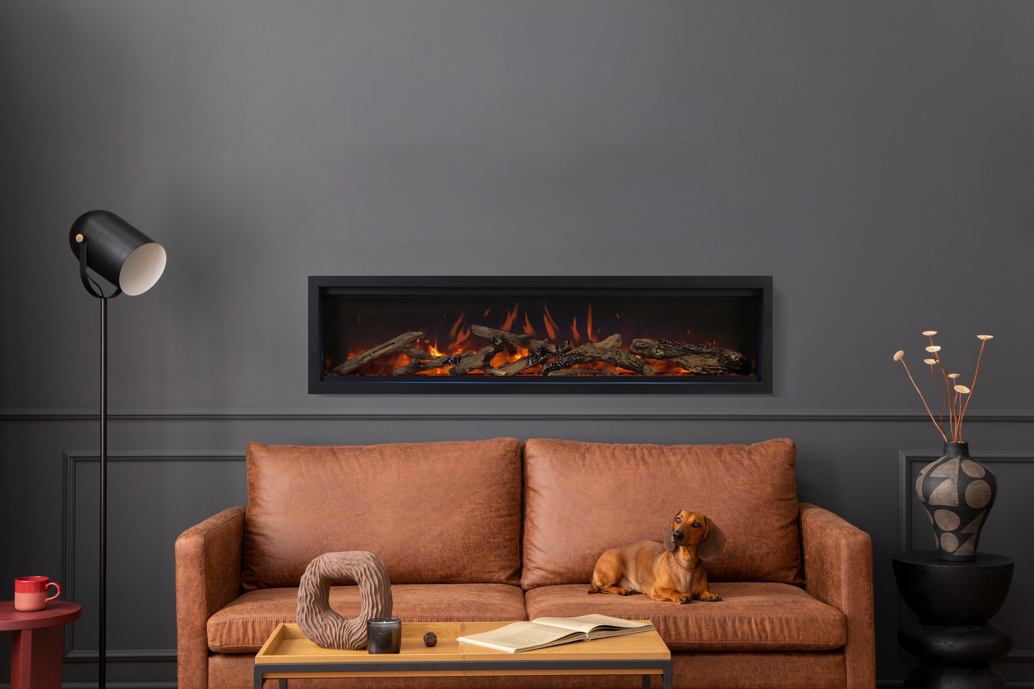 Amantii Symmetry Extra Tall Lumina 60" Electric Fireplace